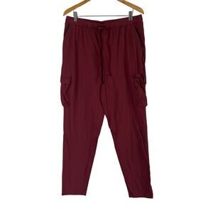 A625570 KOOLABURRA by UGG Brushed Cargo Tapered-Leg Pant Berry L